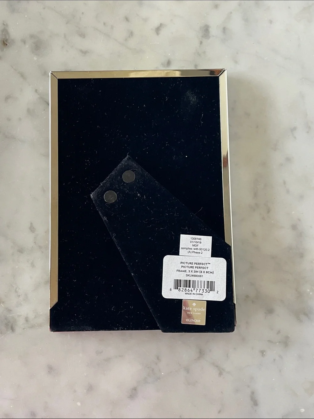 kate spade LENOX Mirrored Glass 3x3 Frame in Silver Picture Perfect